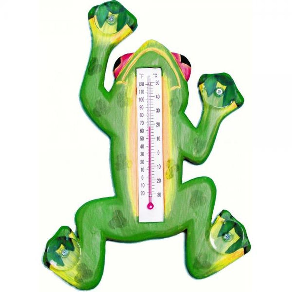 Window Thermometer Green Frog Small