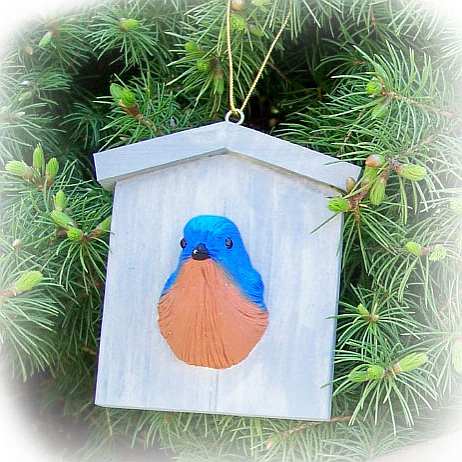 Audubon Songbird Ornament Bluebird Birdhouse