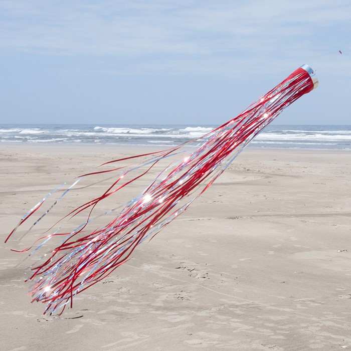 Rainbow Windsock Red Silver 2/Pack