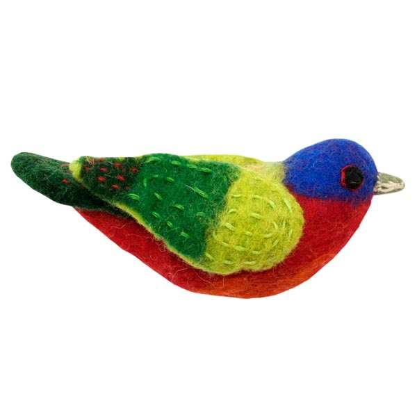 Wild Woolies Ornament Painted Bunting