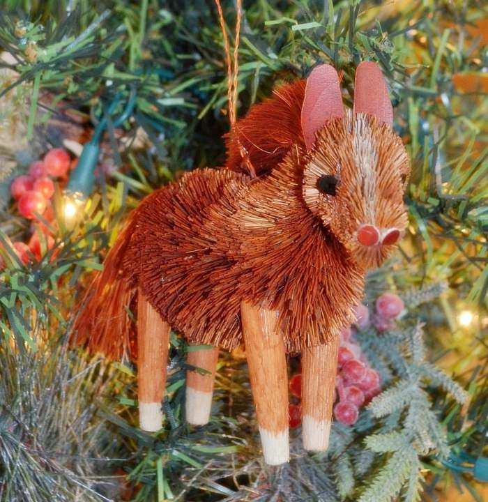 Brushart Bristle Brush Ornament Chestnut Horse 5