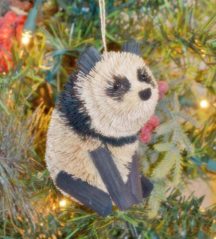Brushart Bristle Brush Ornament Panda