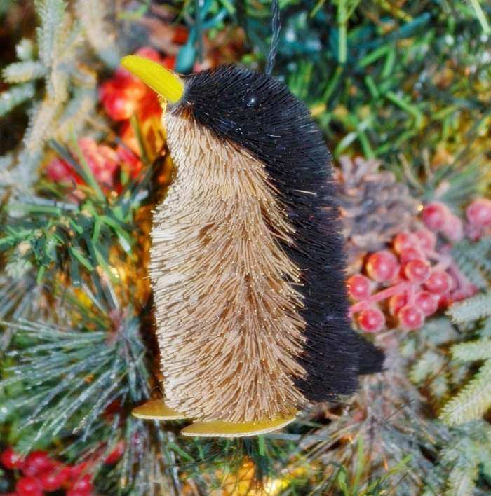 Brushart Bristle Brush Ornament Penguin