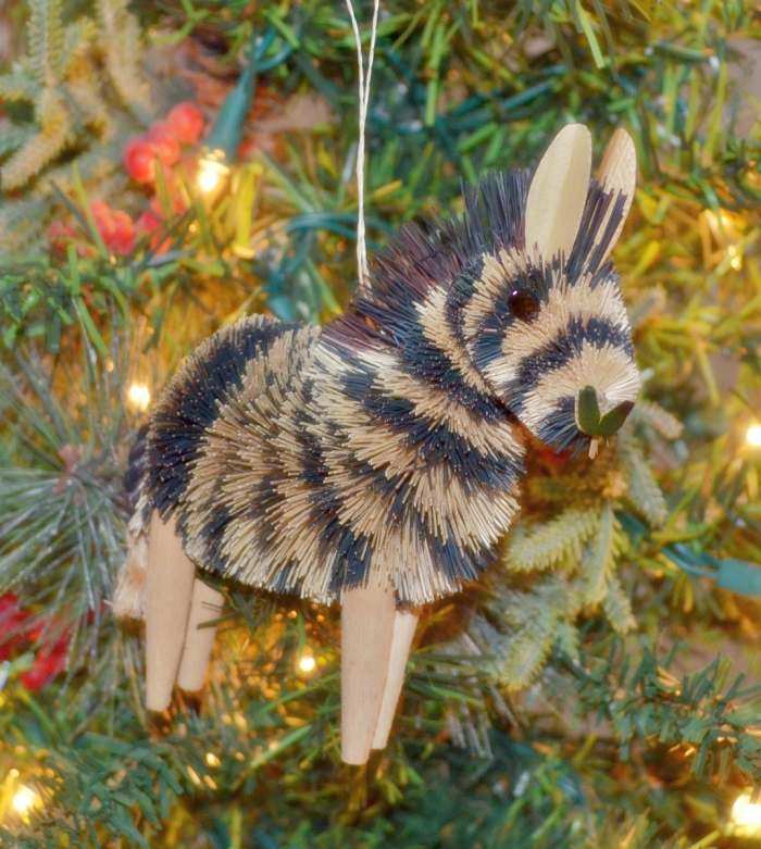 Brushart Bristle Brush Ornament Zebra