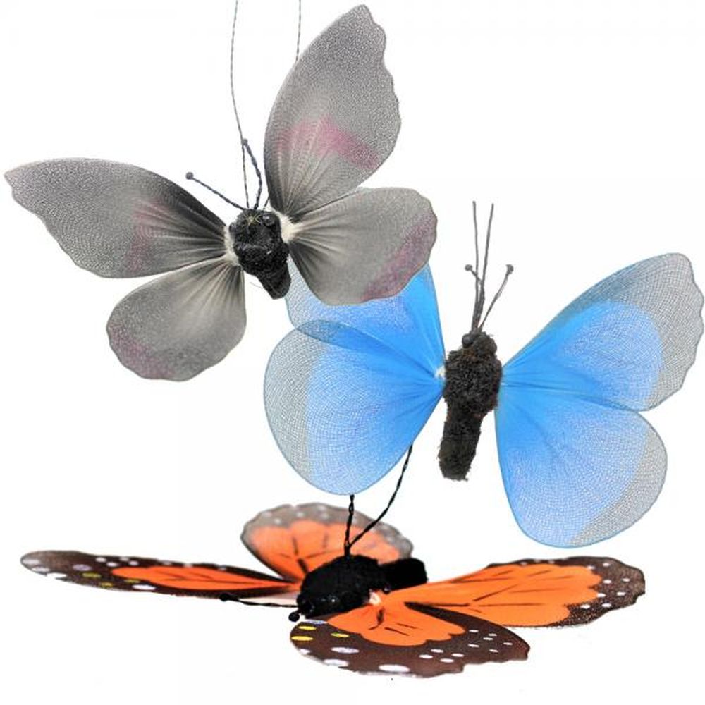 Brushart Bristle Brush Ornament Butterfly Set of 2