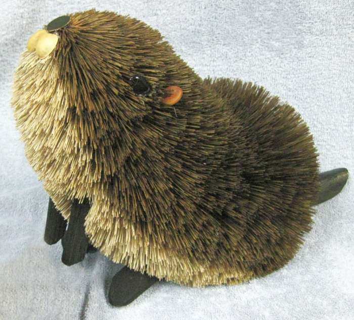 Brushart Bristle Brush Animal Beaver Brown 12