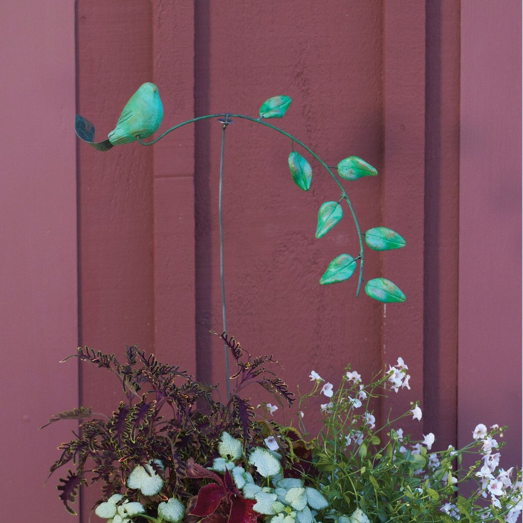 Teal Bird Garden Balancer