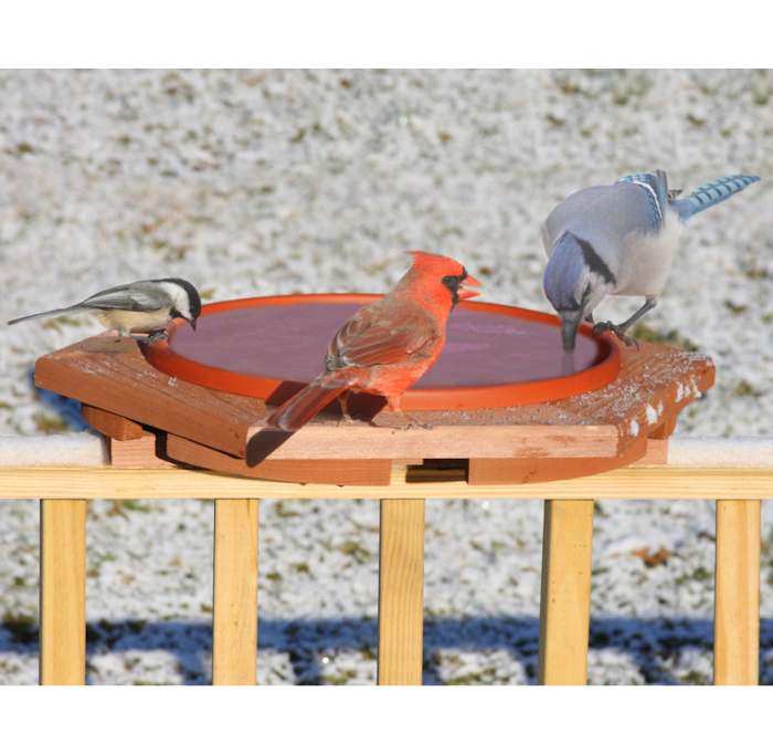 Songbird Mini Deck Mount Garden Heated Bird Bath
