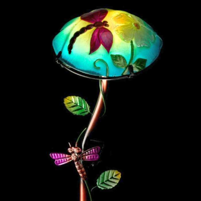 Solar Light Mushroom Stake Dragonfly