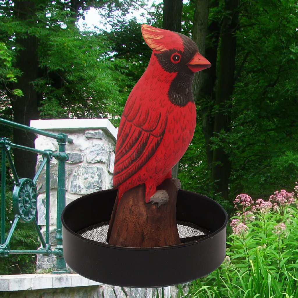 For The Birds Sitting Cardinal Tray Feeder