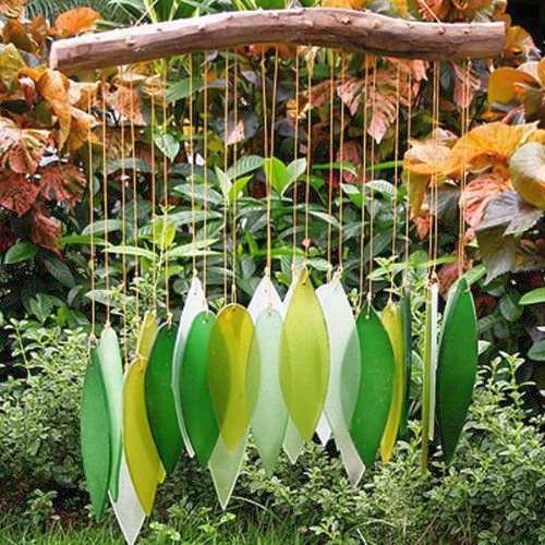 Spring Leaves and Driftwood Windchime