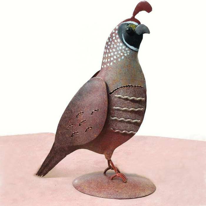 Quail Decor Sculpture Male