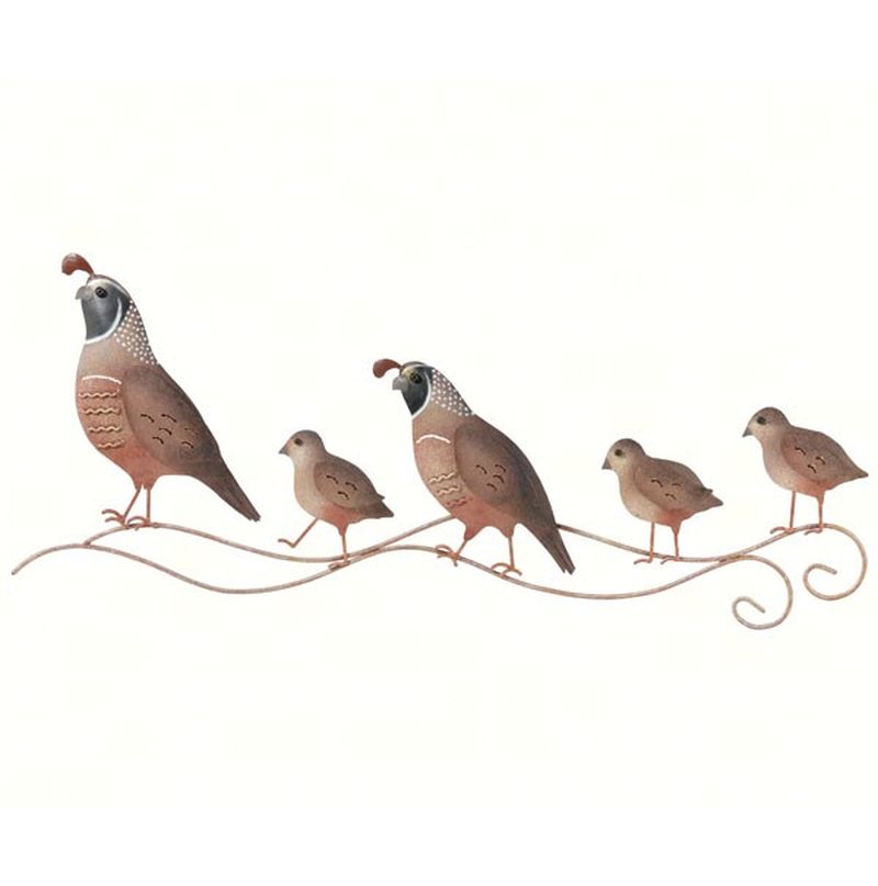 Quail Family Silhouette Wall Art