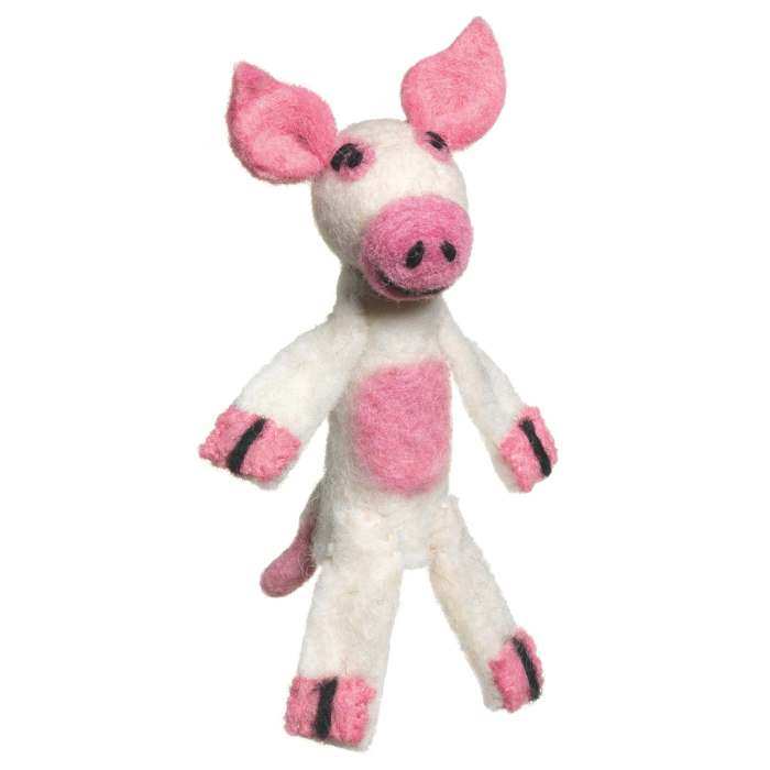 Wild Woolies Finger Puppet Ornament Pig