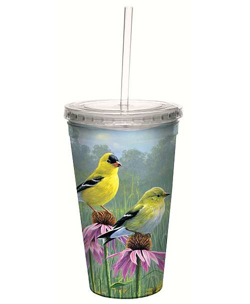Cool Cup 16 oz. Tumbler Goldfinch and Coneflowers