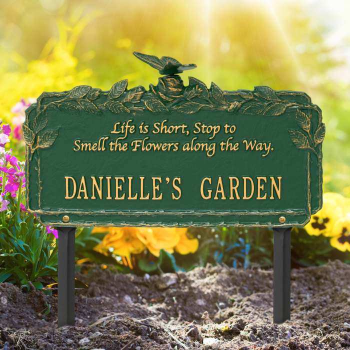 Personalized Garden Plaque Butterfly Poem