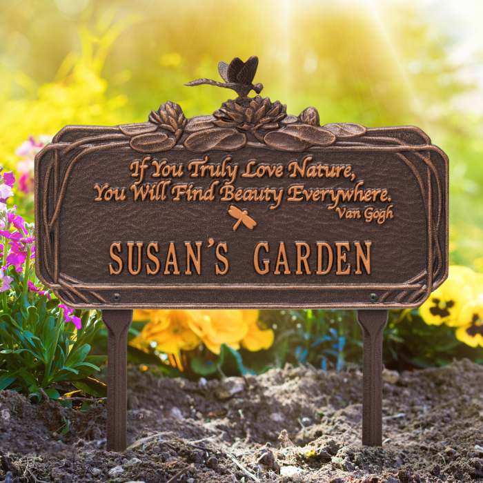 Personalized Garden Plaque Dragonfly Poem
