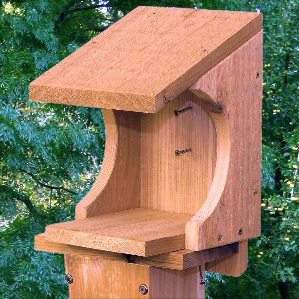 Dove or Robin cedar wood nesting shelf,The Birds Nest #2 Cute square decorative 