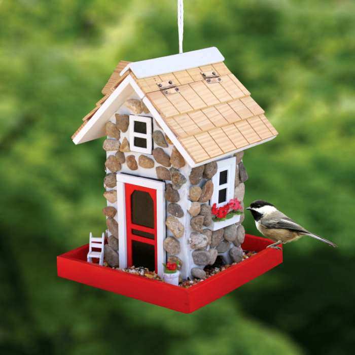 Hatchling Fieldstone Guest Cottage Bird Feeder