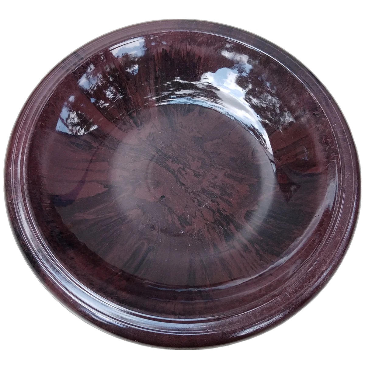 Tierra Antique Brown Gloss Bird Bowl w/Gloss Rim