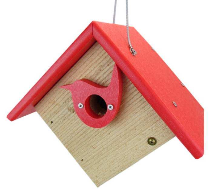 Songbird Classic Wren House w/Portal Red