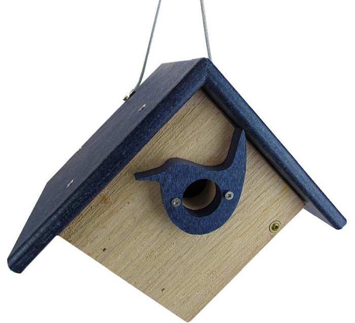 Songbird Classic Wren House w/Portal Blue