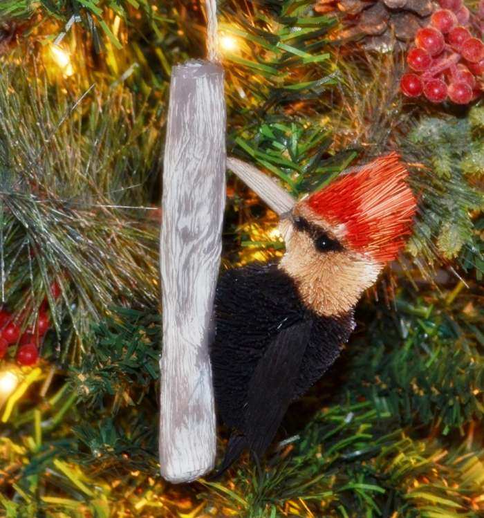 Brushart Bristle Brush Bird Ornament Woodpecker