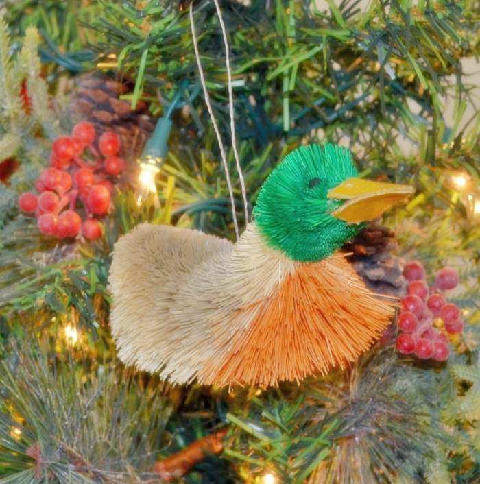 Brushart Bristle Brush Bird Ornament Mallard