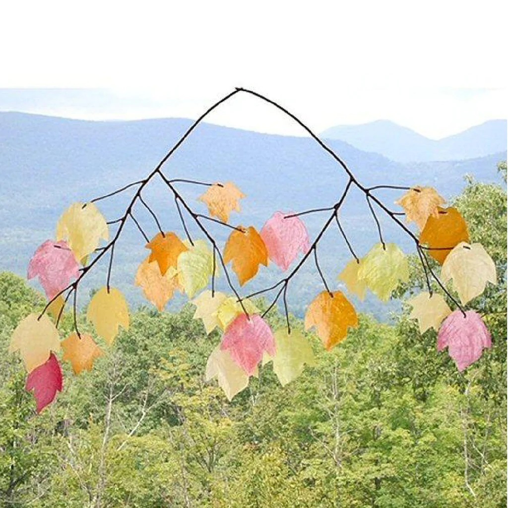 Asli Arts Autumn Leaves Capiz Windchime