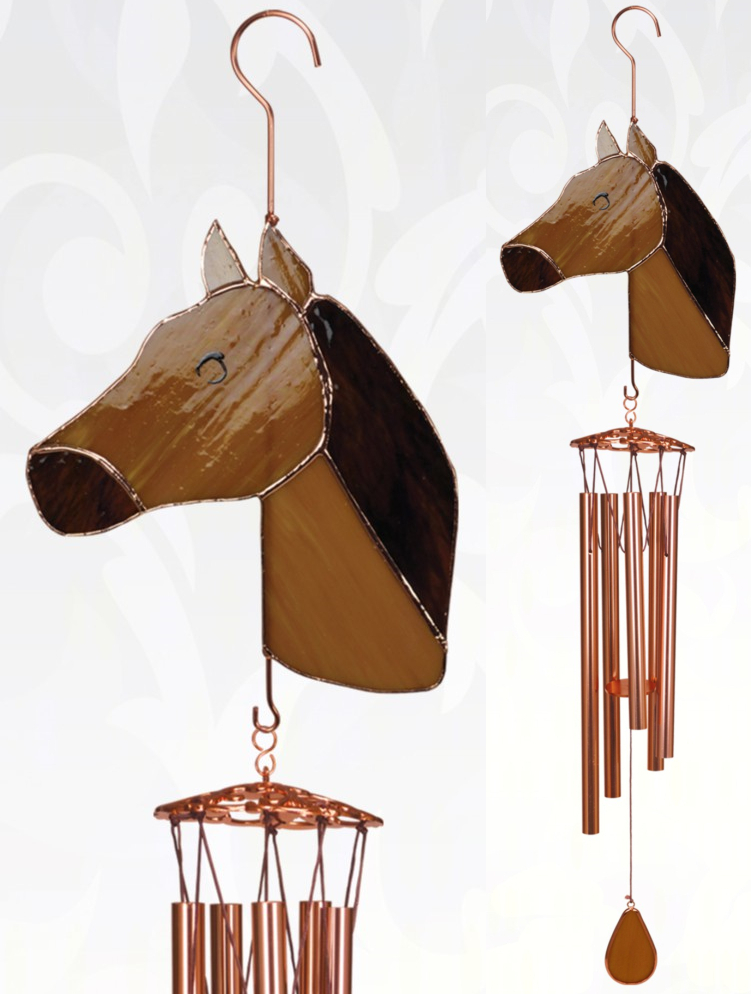 Stained Glass Windchime Horse Large