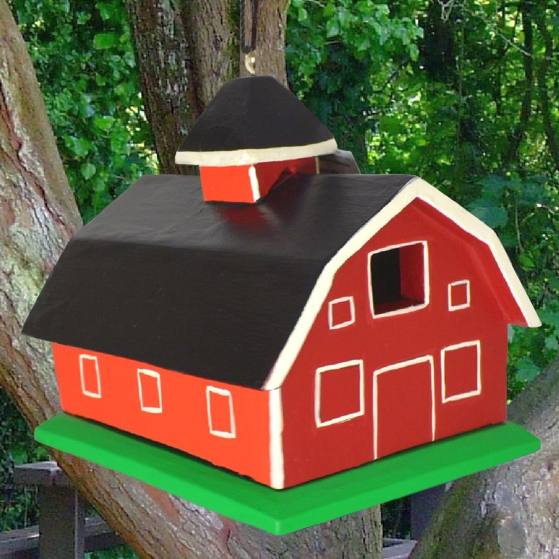 Americana Red Barn Backyard Birdhouse