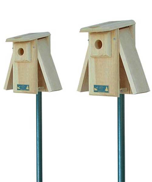 Conservation Open 2-Side Bluebird Box Kit w/Poles
