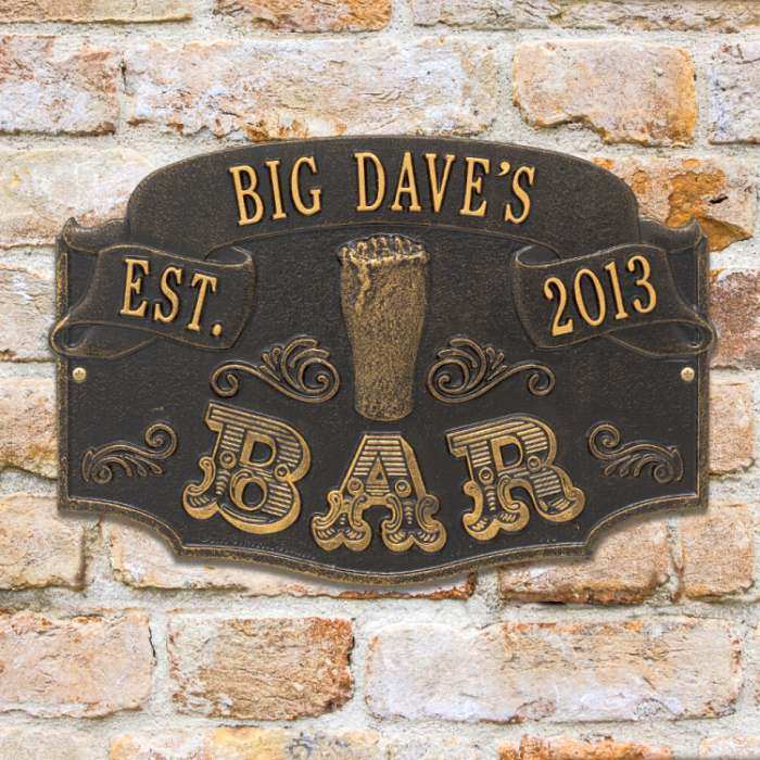 Established Bar Personalized Plaque
