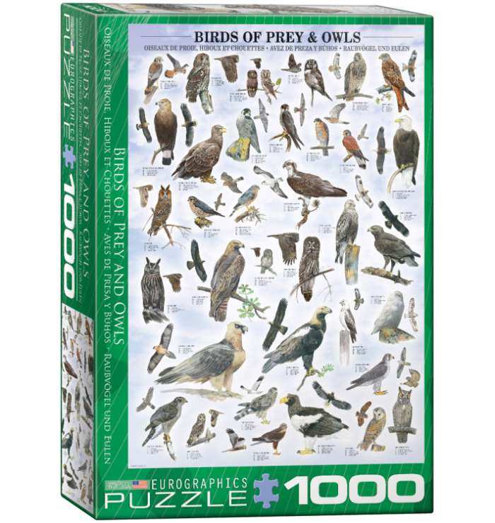 Birds of Prey and Owls 1000 Piece Jigsaw Puzzle