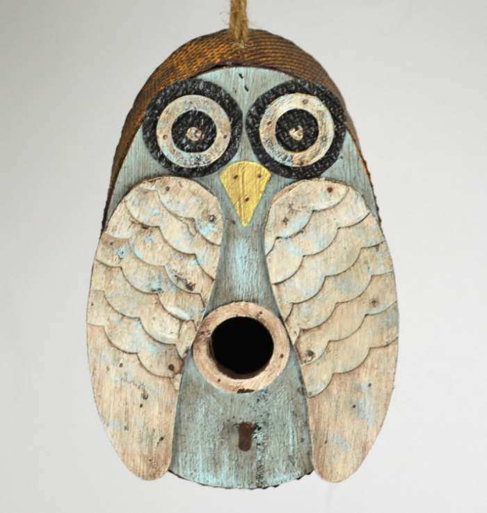 Blue Owl Birdhouse