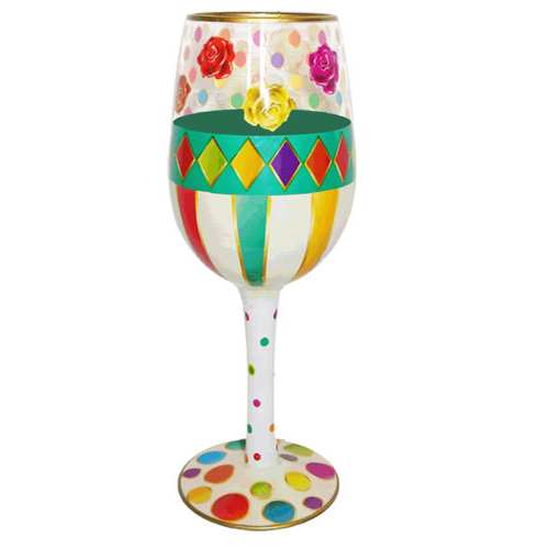 Bottom's Up Wine Glass Roses