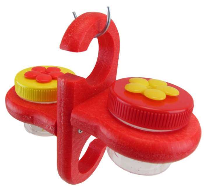 Center Link Dot Hummingbird Feeder Red/Yellow