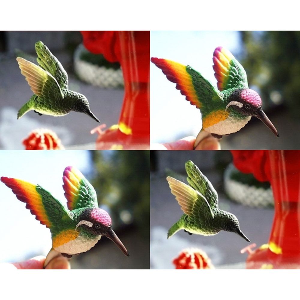 Hummingbird Fly-Through Window Magnets Set of 4
