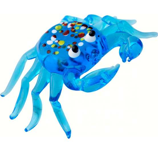 Milano Art Glass Animal Blue Crab