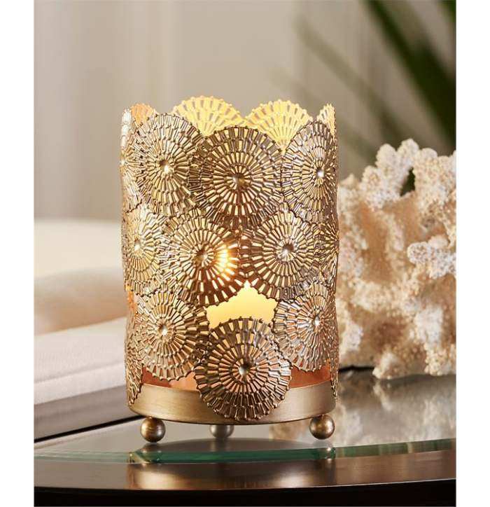 Silver Metal Tealight Candle Cup