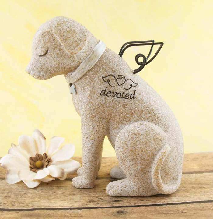 Faith Angel Sitting Dog Figurine