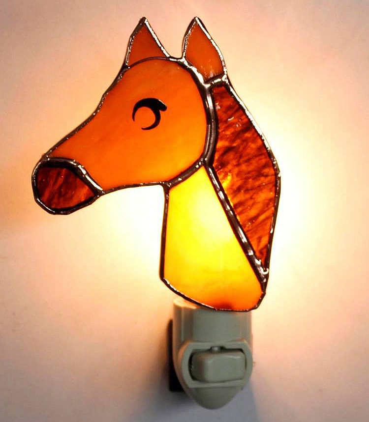 Stained Glass Nightlight Horse