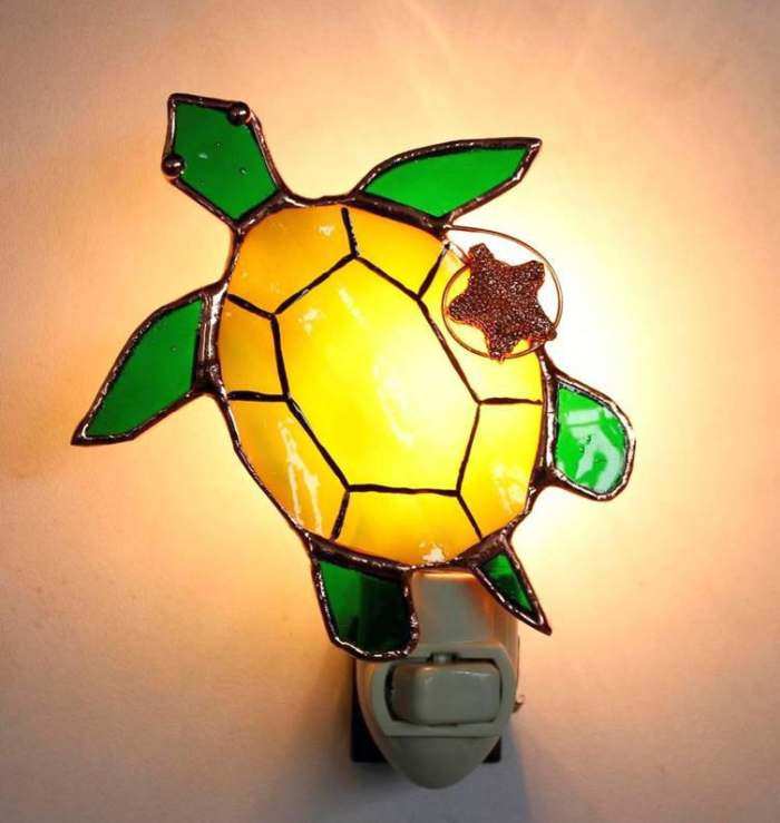 Stained Glass Nightlight Sea Turtle