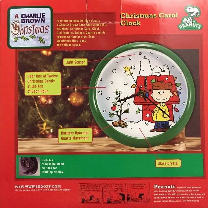 Peanuts Holiday Dog House Sound Clock 8 Inch Christmas Wall Clock With Real Sounds At Songbird Garden