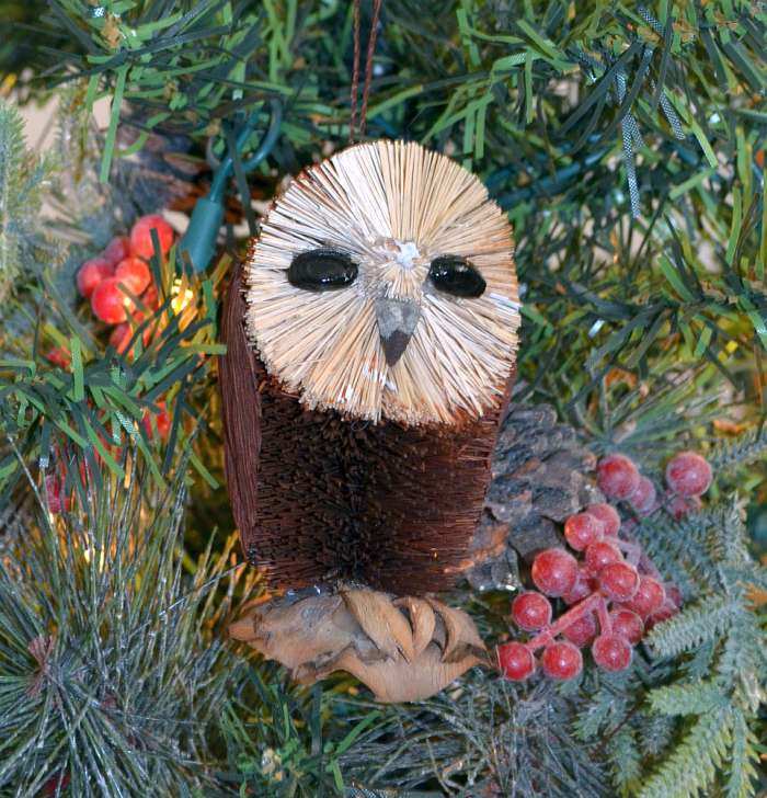 Brushart Bristle Brush Bird Ornament Owl