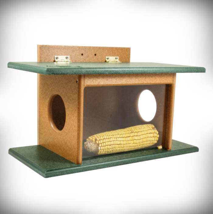 Amish Recycled Poly Squirrel House Feeder