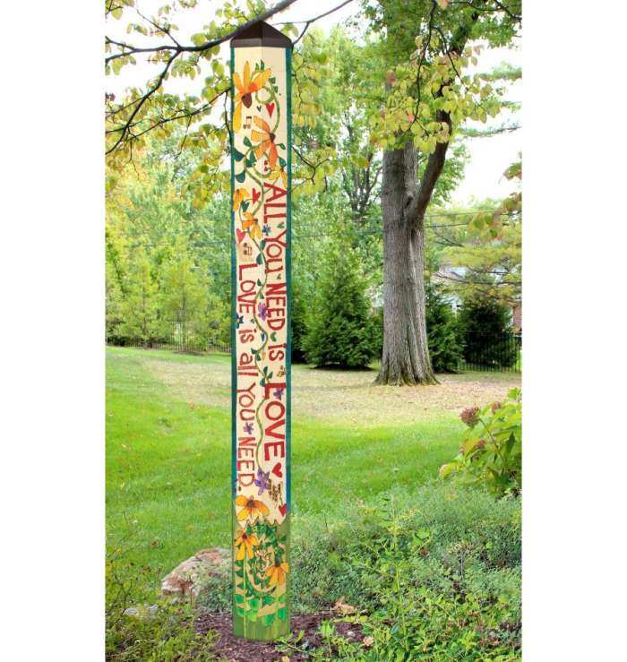 6 ft Art Pole 5x5 All You Need Is Love
