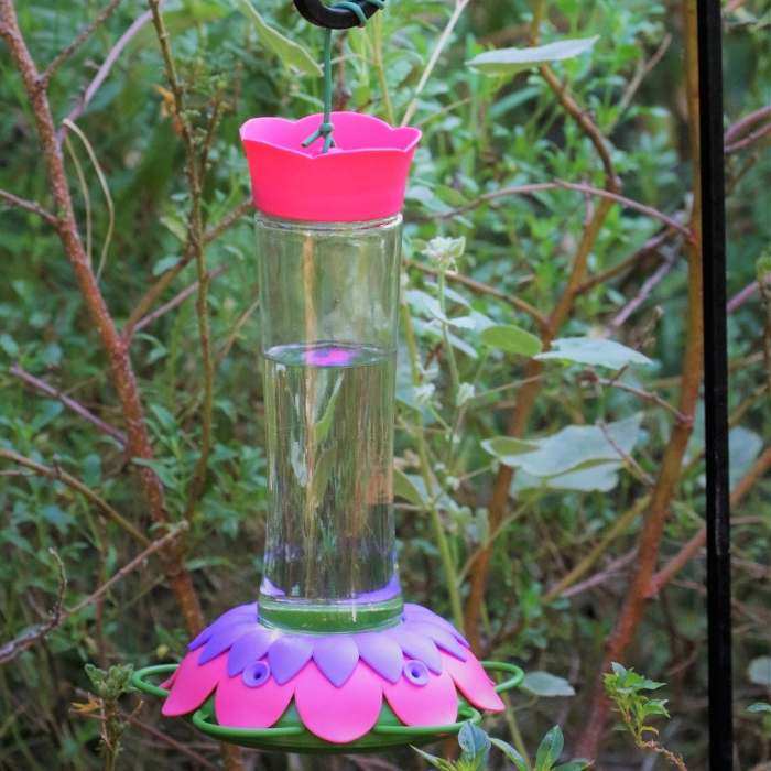 So Real Gravity Hummingbird Feeder Purple