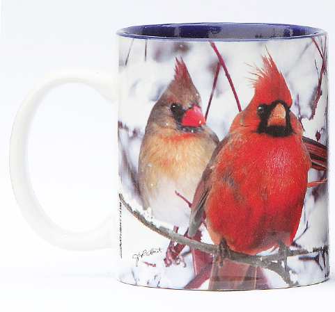 Winter Cardinals Coffee Mug Set of 2