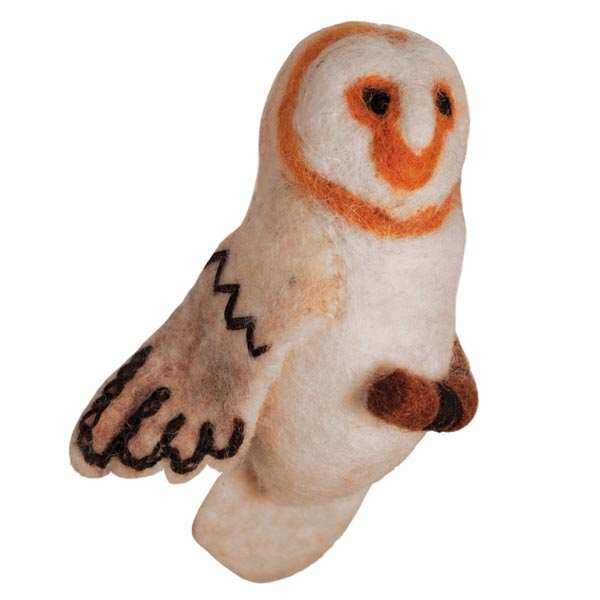 Wild Woolies Ornament Barn Owl